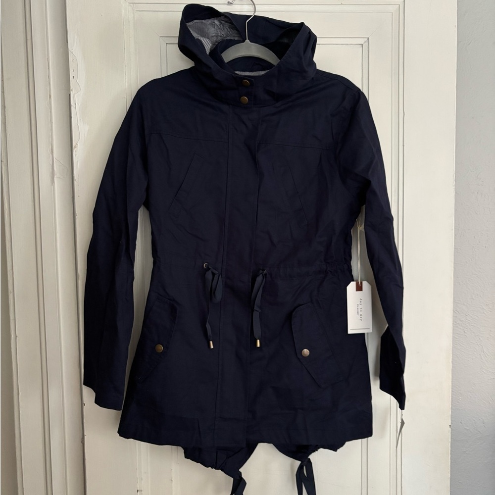 NEW with Tags! Blu Pepper Dark Blue Hooded Utility Jacket- Anthrogologie